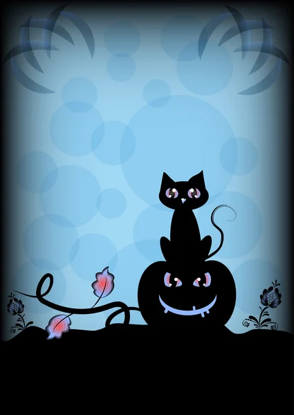 Illustrazione festiva sul tema di Halloween. Auguri di Buon Halloween. Dolcetto o scherzetto — Vettoriale Stock
