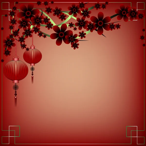 Urlaubspostkarte zum chinesischen Neujahr 2015 — Stockvektor
