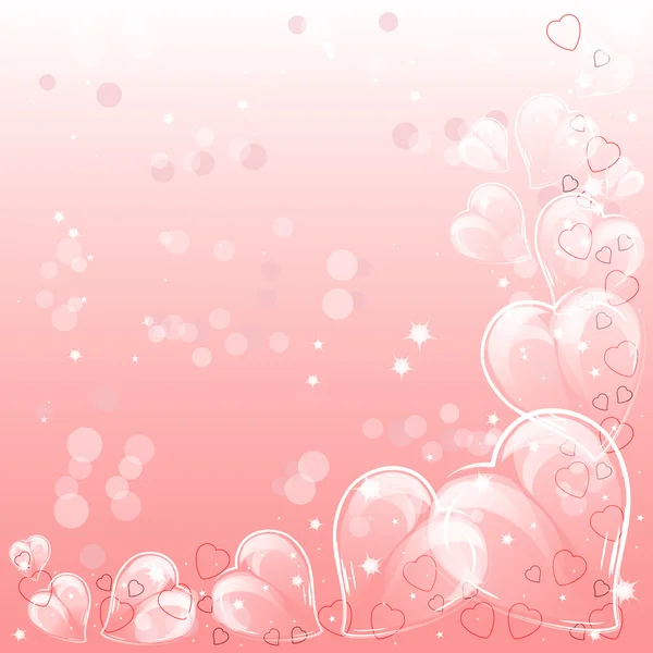 Festive background with hearts on Valentine's day. February 14 - day for all lovers — Stock Vector