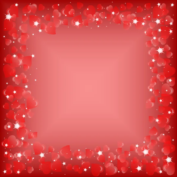 Festive background with hearts on Valentine's day. February 14 - day for all lovers — Stock Vector