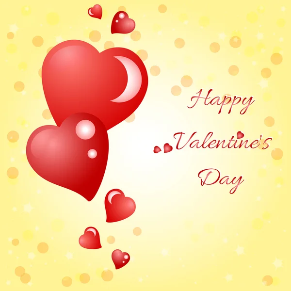 Festive background with hearts on Valentine's day. February 14 - day for all lovers — Stock Vector