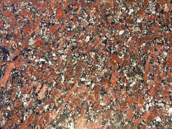 Textura clásica de granito. La composición mineral de la roca son cuarzo, plagioclasa, feldespato potásico y mica biotita — Foto de Stock