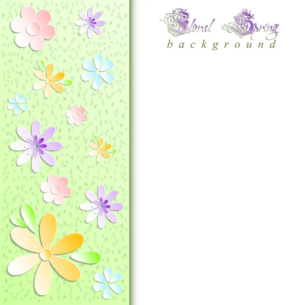 stock vector Spring background with pattern of stylized paper flowers