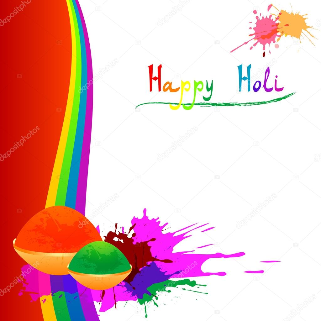 Colorful background with chaotic splashes and blots. Festival of colors Holi