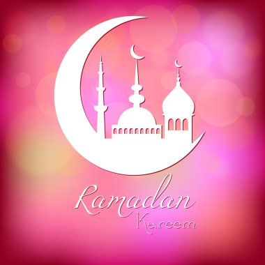 Ramazan oruç ayı başlayan ile tebrik kartı