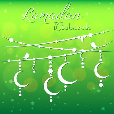 Ramazan oruç ayı başlayan ile tebrik kartı