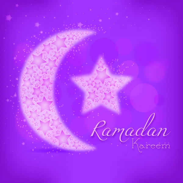Tarjeta para felicitaciones con inicio del mes de ayuno del Ramadán — Vector de stock