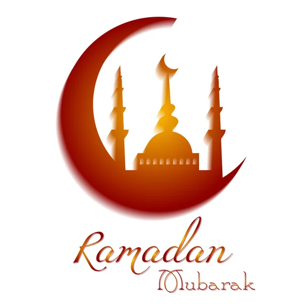 ラマダンの断食月の初めのお祝いのカード — ストックベクタ
