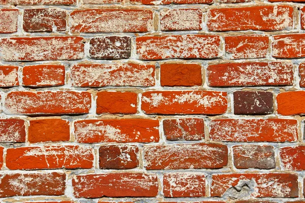 Wall of old orange shabby bricks as background or texture — Stock Photo, Image