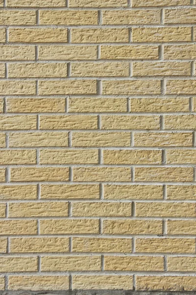 Wall of structured decorative light bricks — Stock Photo, Image