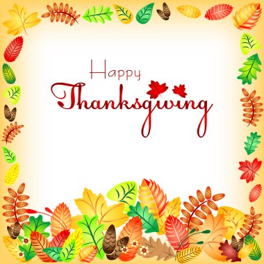 Mutlu şükran günleri ile kutlama için kartpostal