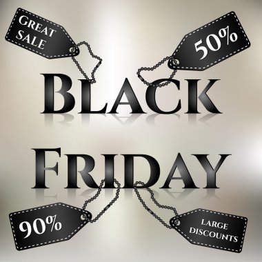 Poster for day of Black Friday. Great sale, large discounts clipart