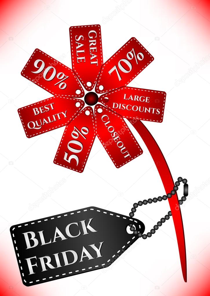 Card for day of Black Friday. Great sale, large discounts