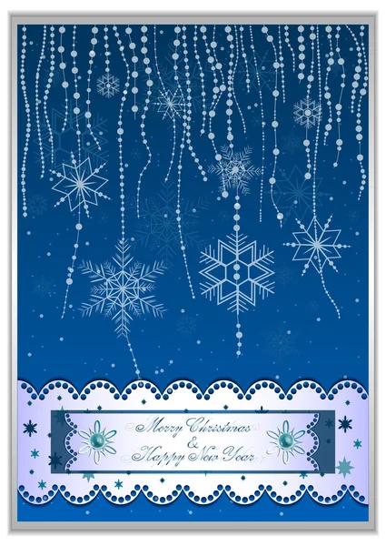クリスマスと新年の挨拶のスクラップブッ キング スタイルのホリデー カード — ストックベクタ