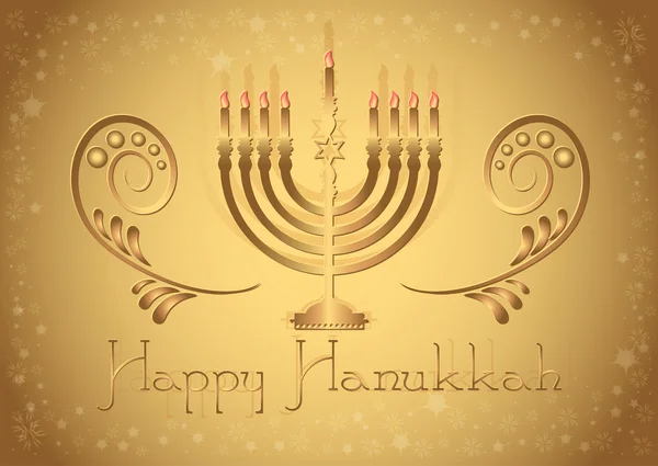 Καρτ ποστάλ για συγχαρητήρια με Φεστιβάλ της Hanukkah φώτα — Διανυσματικό Αρχείο