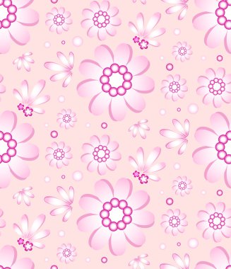 Yumuşak pembe renk sorunsuz çiçek desenli