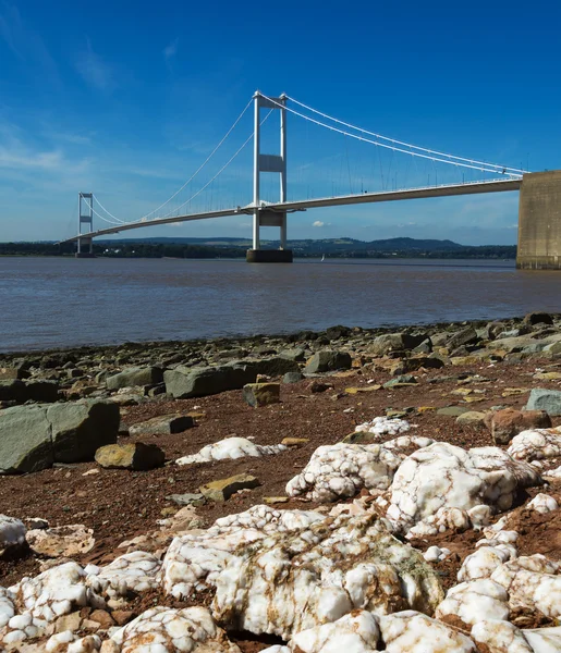 Die abgebrochene brücke zwischen england und wales — Stockfoto