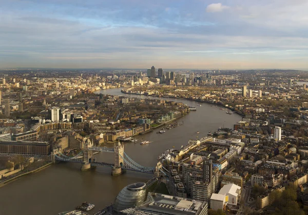 London skyline aerial view in early evening — Stock Photo, Image