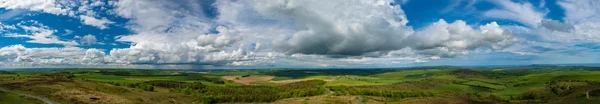 Campo Dorset com vista para Portland e a Frota — Fotografia de Stock