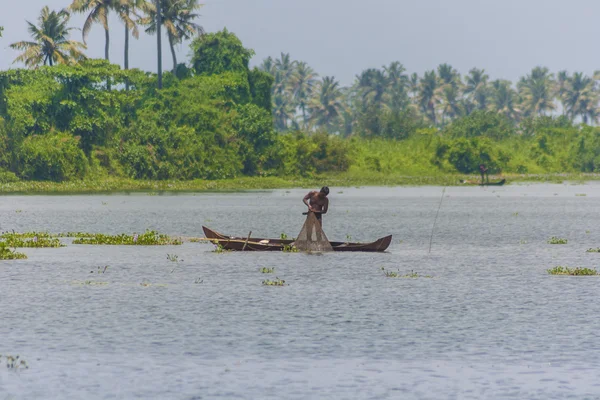 Kerala vattenvägar och båtar — Stockfoto