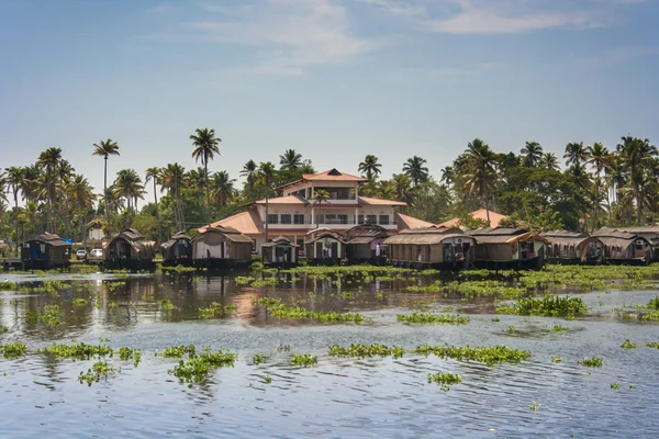 Vías navegables y barcos de Kerala — Foto de Stock