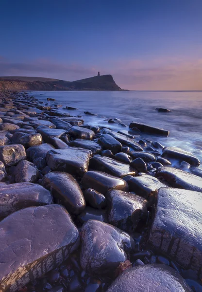 Rocky Dorset Coastline at sunset — Stock Photo, Image