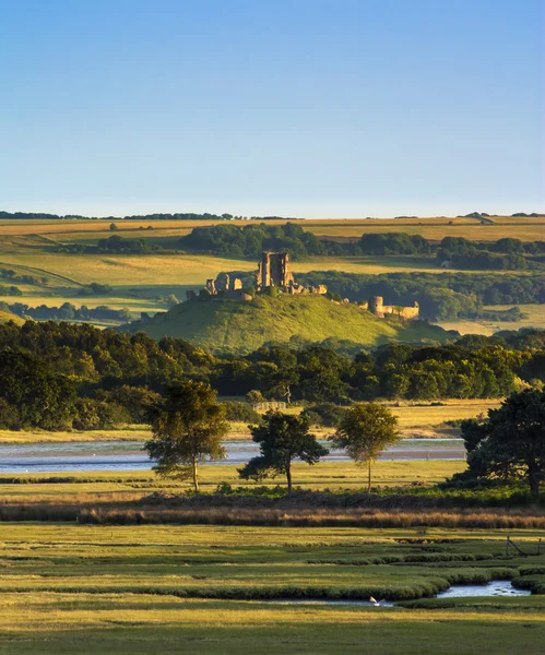 Corfe Castle and Poole Harbour — Stock Photo, Image