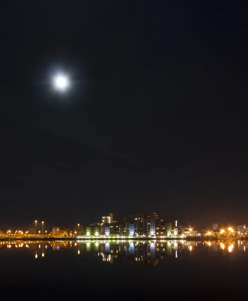 Poole Nacht Skyline — Stockfoto