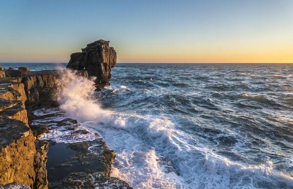 Pulpit Rock in Stormy Seas