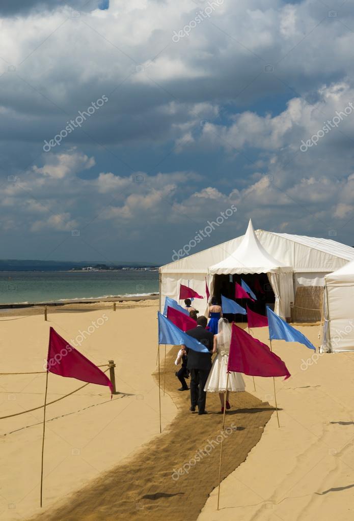Beach Weddings On Bournemouth Sea Front Stock Photo C Allouphoto