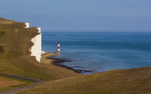 Cabeça de praia Farol e mares calmos — Fotografia de Stock