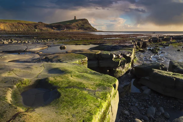 Golden hour at Kimmeridge on the Dorset Coast — Stock Photo, Image