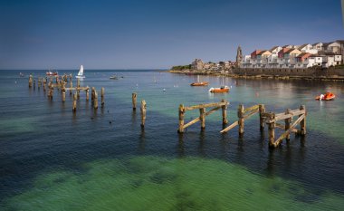 Swanage iskele ve Bay yaz aylarında