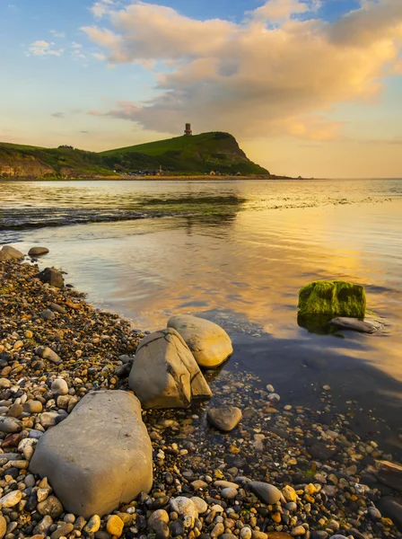 Kimmeridge で崖に沈む夕日 — ストック写真