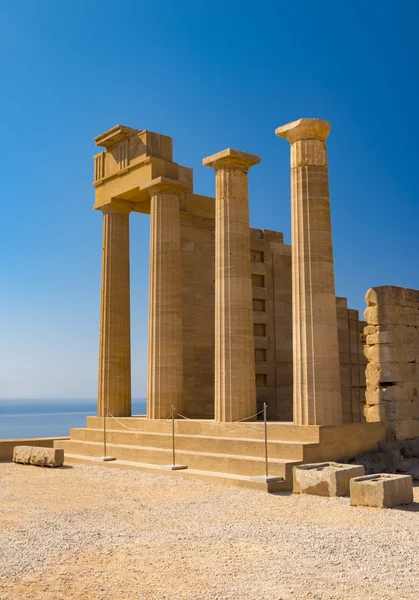 Columns at the Acropolis of Lindos, Rhodes — Stock Photo, Image