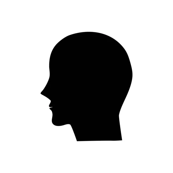 Head Silhouette Human Head Silhouette Isolated White Background Vector Illustration — Stock Vector