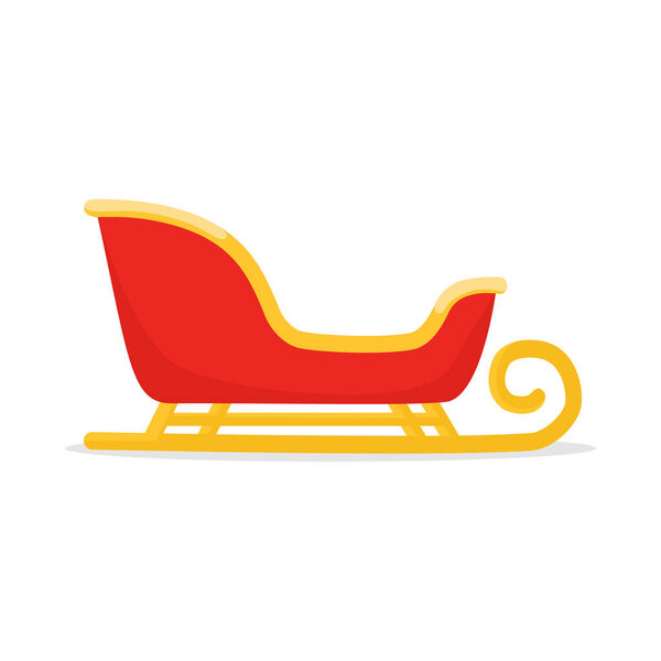 christmas santa claus sleigh stock isolated on white background. vector illustration