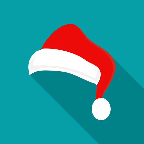 Santa Claus Hat Vánoce Nový Rok Red Hat Izolované Pozadí — Stockový vektor