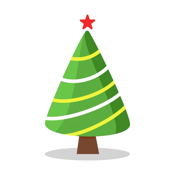 Χριστουγεννιάτικο Δέντρο Απομονώνονται Στο Παρασκήνιο Διανυσματική Απεικόνιση Eps — Διανυσματικό Αρχείο