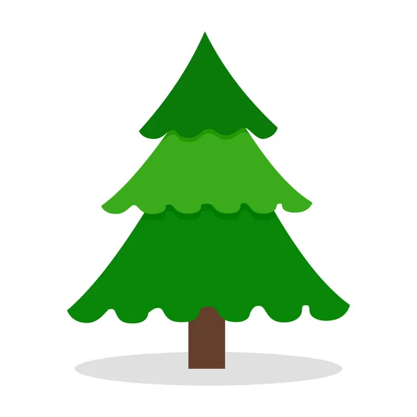 Kiefer Oder Weihnachtsbaum Vereinzelt Auf Weißem Hintergrund Vektor Illustration Eps — Stockvektor