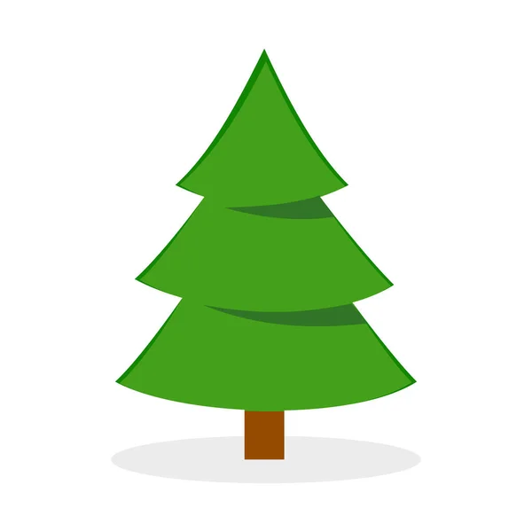 Kiefer Oder Weihnachtsbaum Vereinzelt Auf Weißem Hintergrund Vektor Illustration Eps — Stockvektor