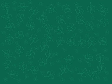 Yonca arka plan bırakır. Aziz Patrick Günü için uygun. Doğa kavramı. Vektör