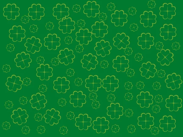 Trébol Deja Fondo Apto Para Día San Patricio Concepto Naturaleza — Vector de stock