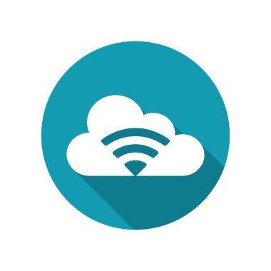 Kablosuz internet ikonu. Beyaz arka planda izole edilmiş. vektörler