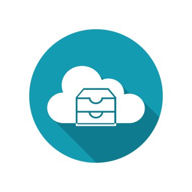 Dizin simgesi bulutta. Beyaz arka planda izole edilmiş. vektörler