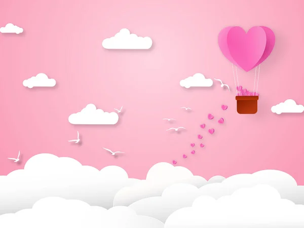 Walentynkowe Balony Różowym Tle Walentynki Tło — Zdjęcie stockowe