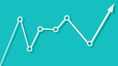 Oku yukarı eğimli grafik arkaplan vektörü eps ile soyut mali tablo