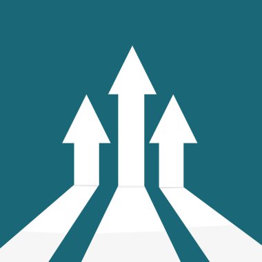 business Arrow başarı için hedef yön kavramı. Mali büyüme illüstrasyonu