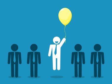 Farklı ve seçkin olmak başarı getirir. vektör