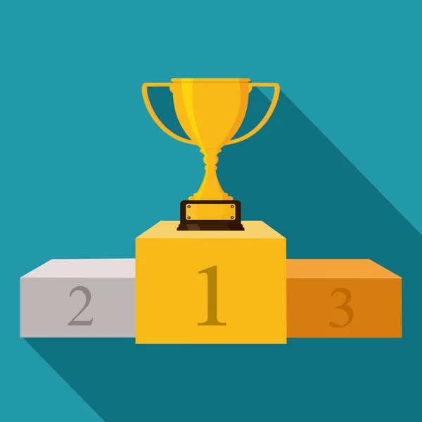 Podium Ranking Icon Vector Illustration — Stock Vector